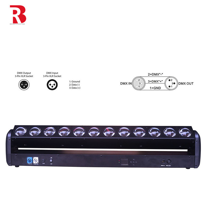 12pcsx30W Hareketli Baş LED Sahne Işık Çubuğu Arkaplan Rengi Marco Etkisi