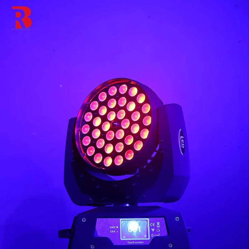 36*10W RGBW 4in1 LED Zoom LED Düğün Profesyonel Sahne için Hareketli Baş Işığı