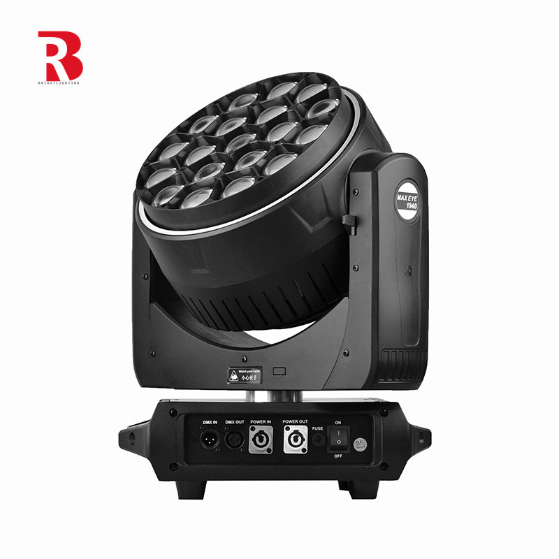 19*40W Yüksek Güçlü RGBW 4in1 LED Zoom LED Partie Konseri için Hareketli Baş Işığı