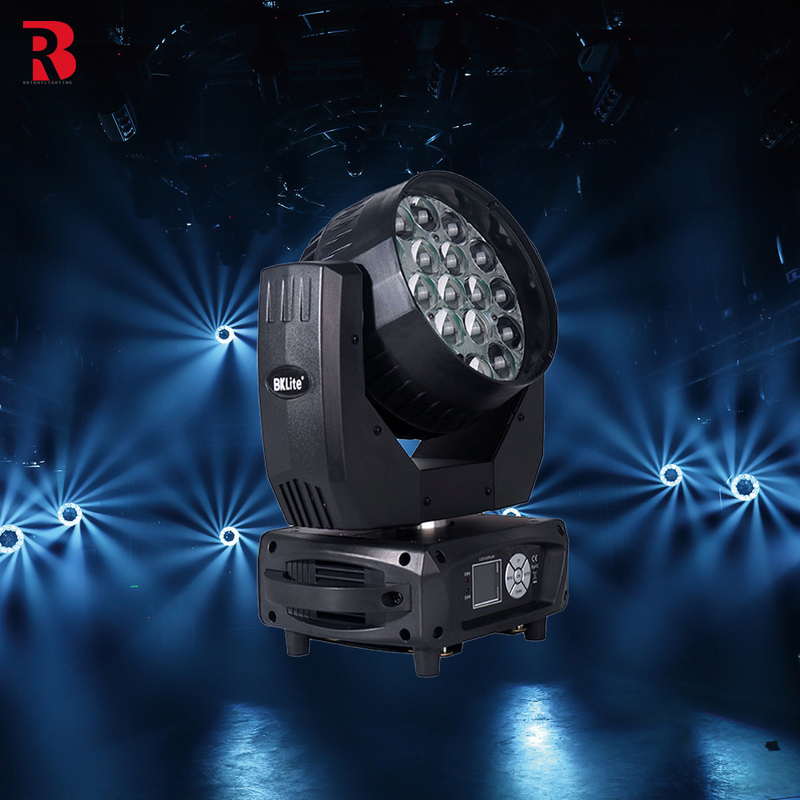 19*15W RGBW 4in1 LED Hareketli Baş Sahne Işığı Düğün Profesyonel Sahne için