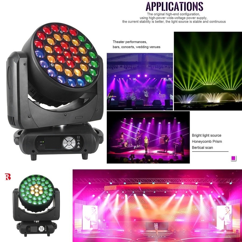 Bee Eye Hareketli Baş Işık RGBW Beam 37*15w Zoom Disc DMX Wash Stage Light