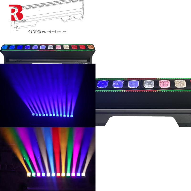 DJ Disko Sahne Performansı için Zoom ve şeritli bar 12 * 40W LED Hareketli baş ışını