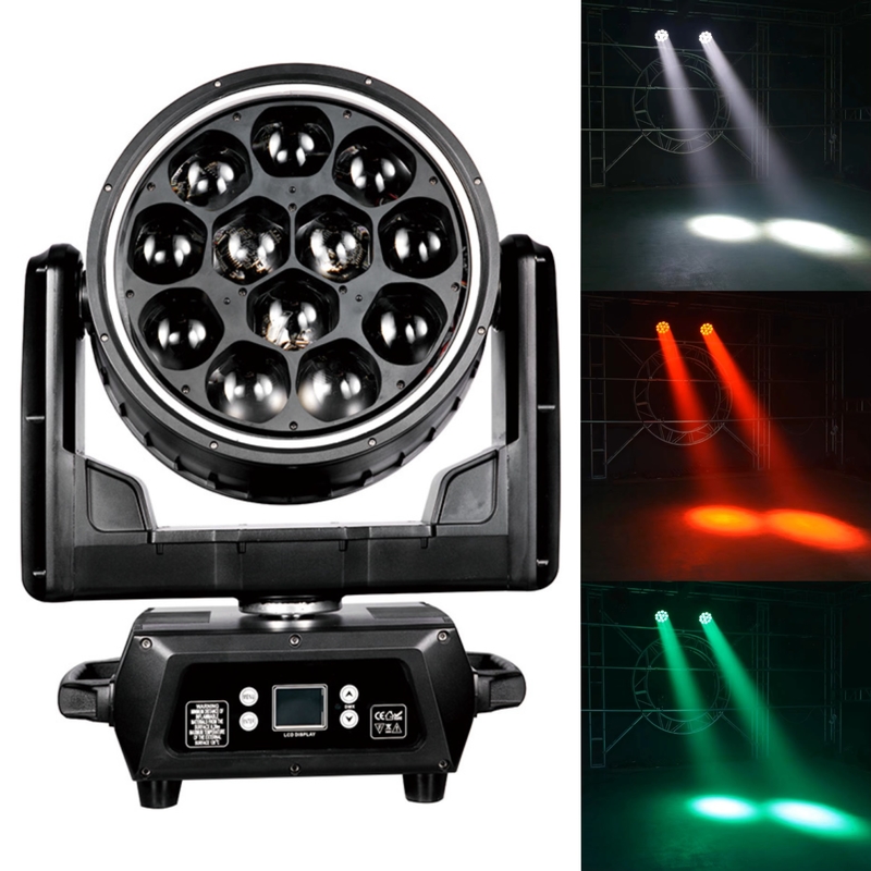 12x40W LED DMX Kontrol Çubuğu RGBW 4 in 1 Zoom Yıkama Hareketli Baş Etkinlik Kulüp Sahne Işığı