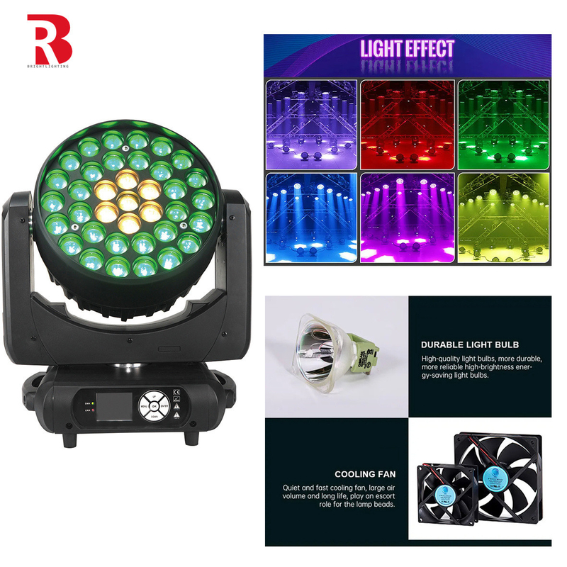 LED Yıkama Zoom Beam Hareketli Baş Fenerleri Disko ve Yıkama için Sahne Işığı