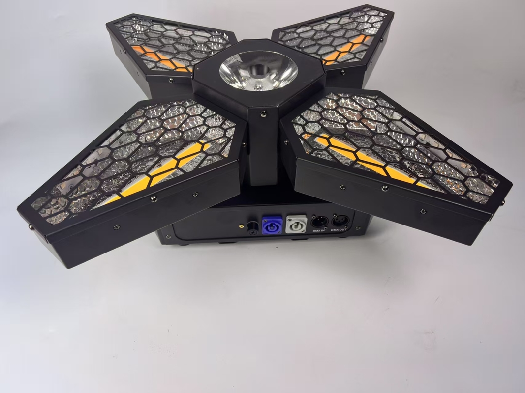 Canlı gösterim için 3in1 LED Hareketli Baş Fener Retro 4 yaprak