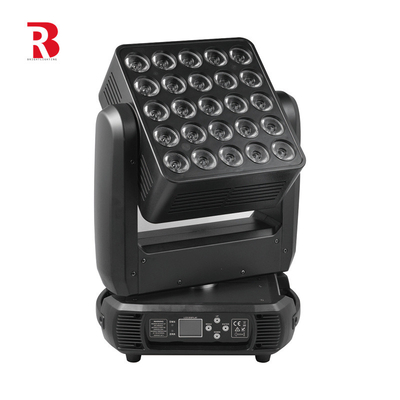 12W CREE RGBW Hareketli Baş Sahne Işığı 5 * 5 Matrix DMX Hızlı Konumlandırma ile Hareketli Baş