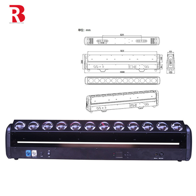 İç mekan LED Pixel Beam Bar 12pcs 30W RGBWW 4-In-1 LED Club Yıkama Sahne Işığı