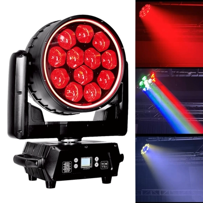 12*40W RGBW 4-In-1 İç mekan LED Beeye Sahne Zoom Işığı DMX512 Disko Partisi için