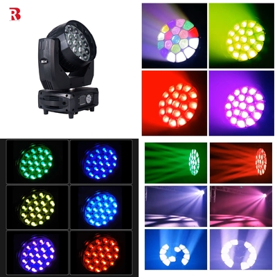 LED Hareketli Baş 19 * 15 4in1 Beeye Sahne DMX512 Parti Kulübü için Yıkama Zoom Işık